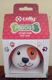 Celly PBDOGS powerbank 2600 mAh forma di cagnolino