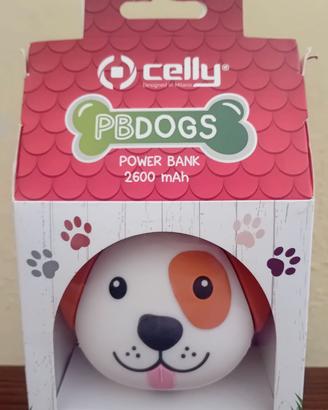 Celly PBDOGS powerbank 2600 mAh a forma di cane