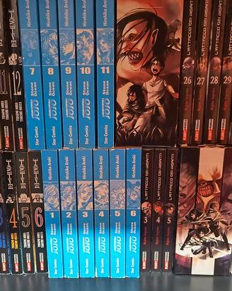 Manga vari: Deathnote, JoJo e Attack on Titan