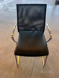 Ser sedie da ufficio con seduta in pelle SITMATIC