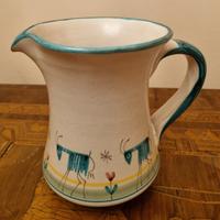 Brocca in ceramica di Vietri dipinta a mano