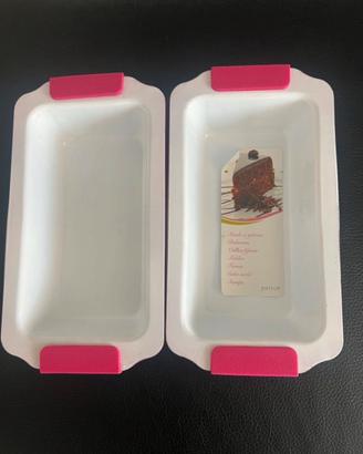 Set 2 stampi plumcake metallo fucsia