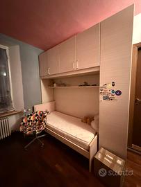 Cameretta bambina finto legno/rosa