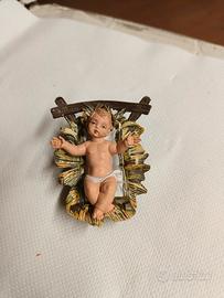 Bambinello e culla presepe raro