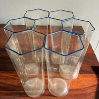 Carlo Scarpa per Venini set 6 bicchieri ESAGONALI