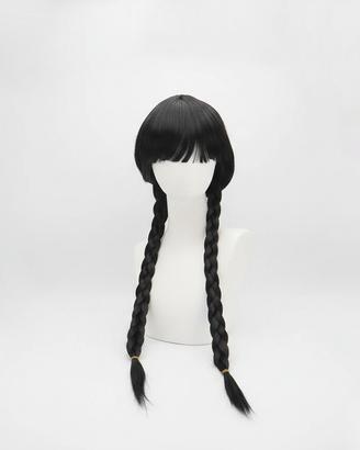 Parrucca Treccia Nera Mercoledì Addams Cospplay