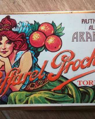 Scatola latta vintage Pastiglie Caffarel Prochet