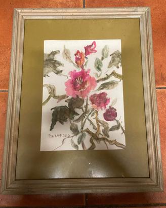 Quadro Santo Pizzamiglio fiori e rovi
