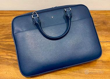 Montblanc borsa business blu nuova