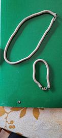 Collana +Bracciale in argento