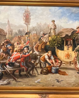 Quadro antico olio su tela R.Giordano