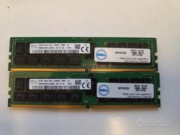 2x SK hynix 32GB DDR4 ECC 2666V RAM Server 64Gb