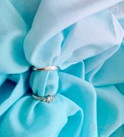 Anello Solitario e Veretta Regolabili in Acciaio 