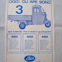 Pubblicità Ape Piaggio 
