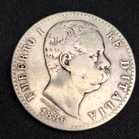 2 Lire 1886 Umberto primo