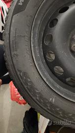 Gomme e cerchi in ferro per Fiat 500