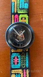 Swatch Pop vintage anni 90 cinturino in tessuto