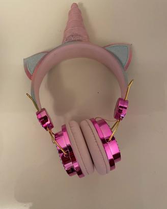 Cuffie wireless unicorno per bambina