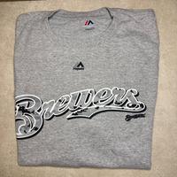 Maglia Majestic Brewers Grigio
