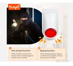 Sirena da esterno PST wifi Tuya 120db batt.ric.