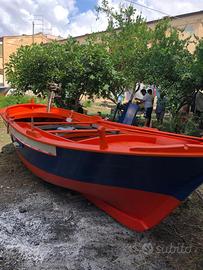 Barca gozzo legno con motore FNM