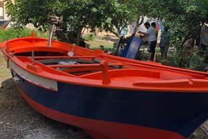 Barca gozzo legno con motore FNM