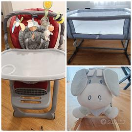 Lotto seggiolone e cavallo a dondolo