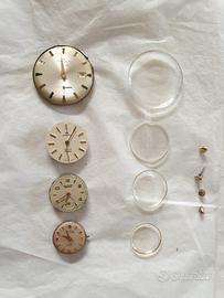 lotto 4 movimenti quadranti orologi vintage
