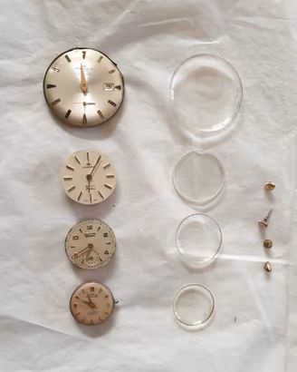 lotto 4 movimenti quadranti orologi vintage