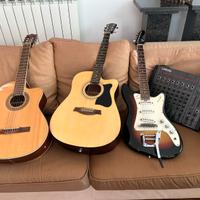 Tris di chitarre più mixer