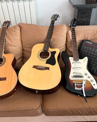 Tris di chitarre più mixer