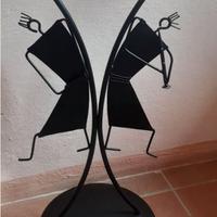 Candelabro Artigianato etnico africa ferro battuto