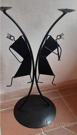 Candelabro Artigianato etnico africa ferro battuto