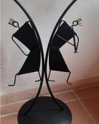 Candelabro Artigianato etnico africa ferro battuto