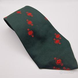 Cravatta vintage Disco Rosso seta naturale