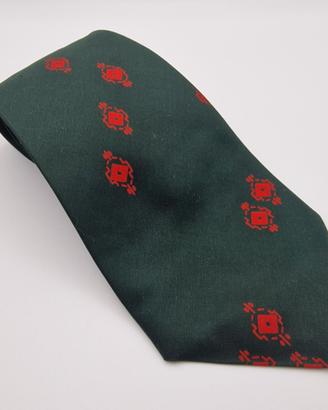 Cravatta vintage Disco Rosso seta naturale