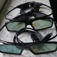  Coppia 3D Active Glasses Samsung TV _cavetti USB