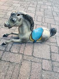 Gioco giocattolo antico cavallo cavallino giostra