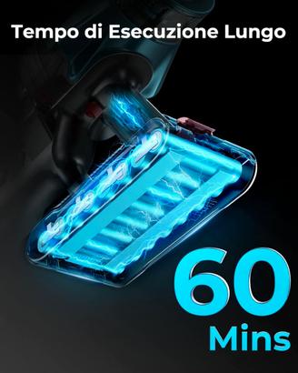aspirapolvere senza fili 550w 45kpa 60 min oled