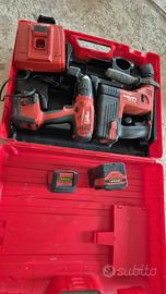 hilti kit 2 trapani a percussione con 4 batterie