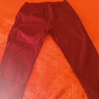 pantaloni bordeaux donna 