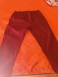 pantaloni bordeaux donna 