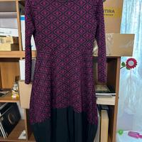 Vestito donna colore nero e viola.