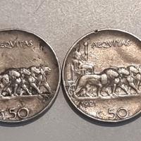 50 cent Vittorio Emanuele III leoni