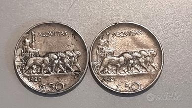 50 cent Vittorio Emanuele III leoni