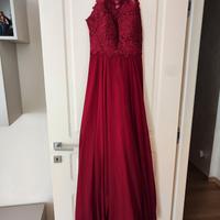 Abito donna da cerimonia bordeaux taglia S 
