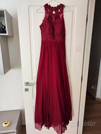 Abito donna da cerimonia bordeaux taglia S 