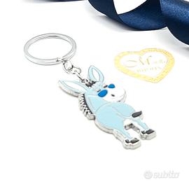 Portachiavi Napoli asinello azzurro portafortuna 