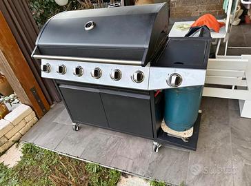 Griglia a gas 6+1 fuochi