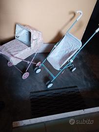 Carrozzina e passeggino bambola anni '80